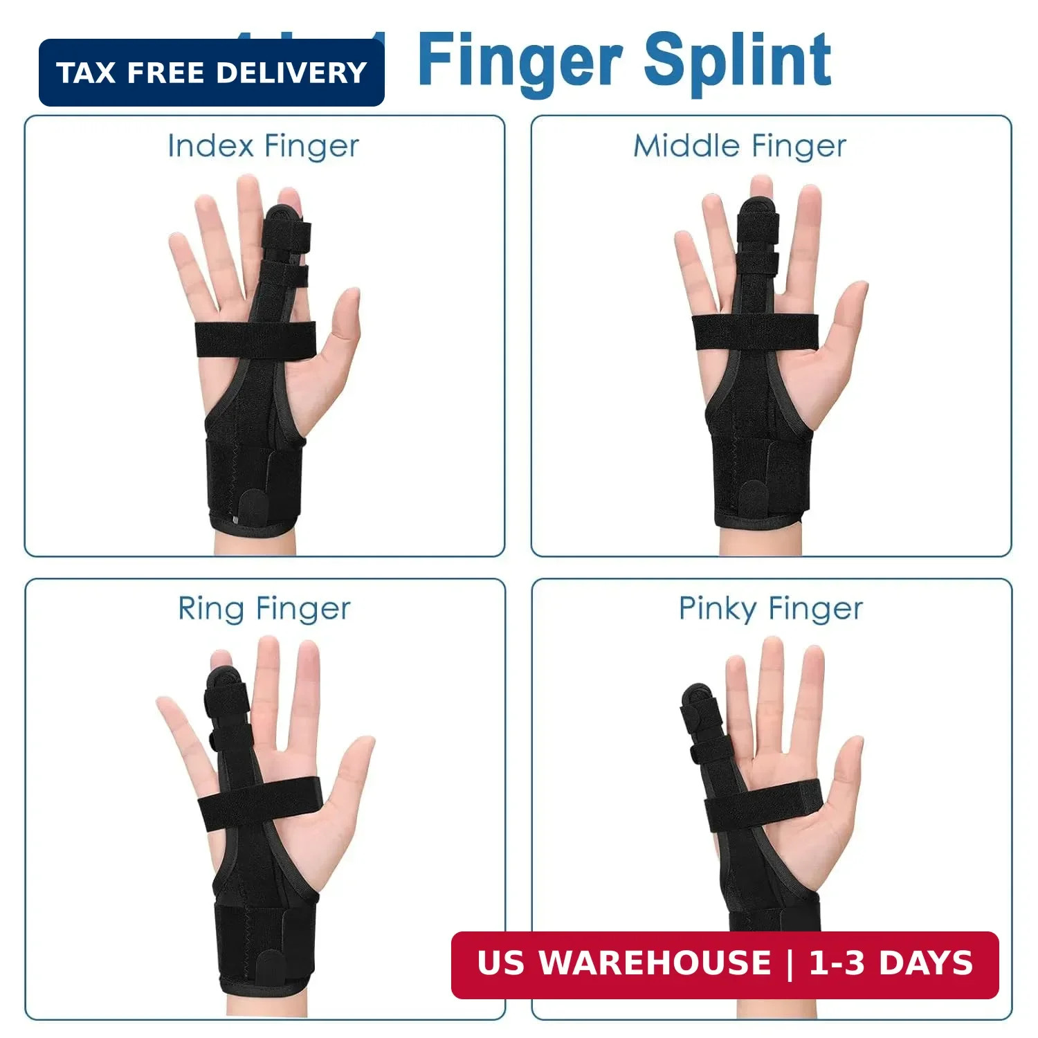Full Trigger Finger Splint – Hand and Wrist Brace Support for Sprains, Pain Reli
