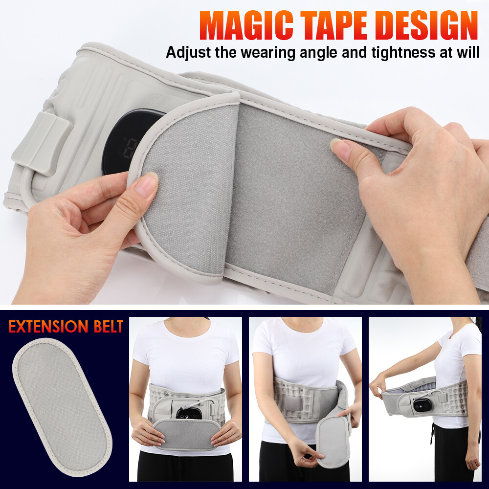 Electric Heated Back Massager Wrap with Vibration Therapy Pain Relief Waist Belt