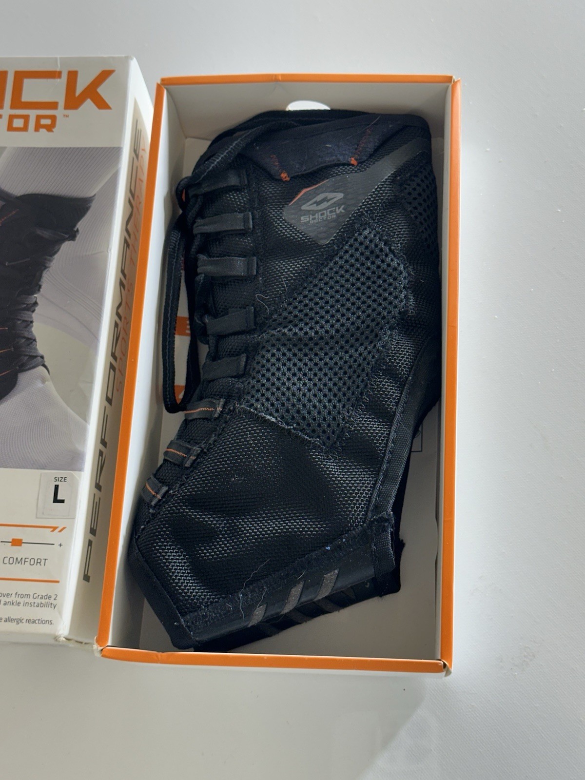 Shock Doctor Ankle Level 2 Ankle Support 849 Ultra Lace Up Ankle , Large, Black