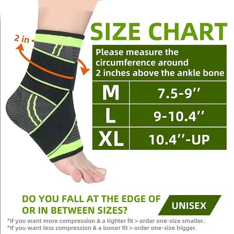 1PC Ankle Brace Compression Support Sleeve Adjustable for Sports Men Women