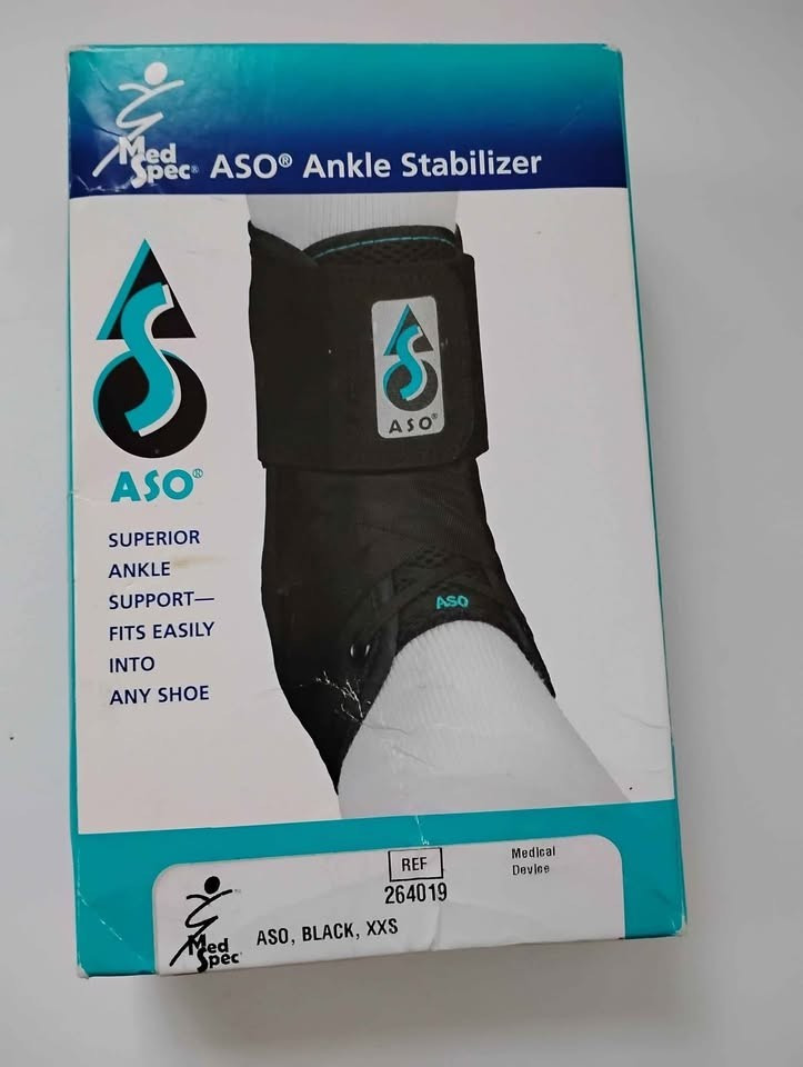 ASO Ankle Stabilizer Orthosis SUPERIOR Ankle Support Black Size XXS NIB