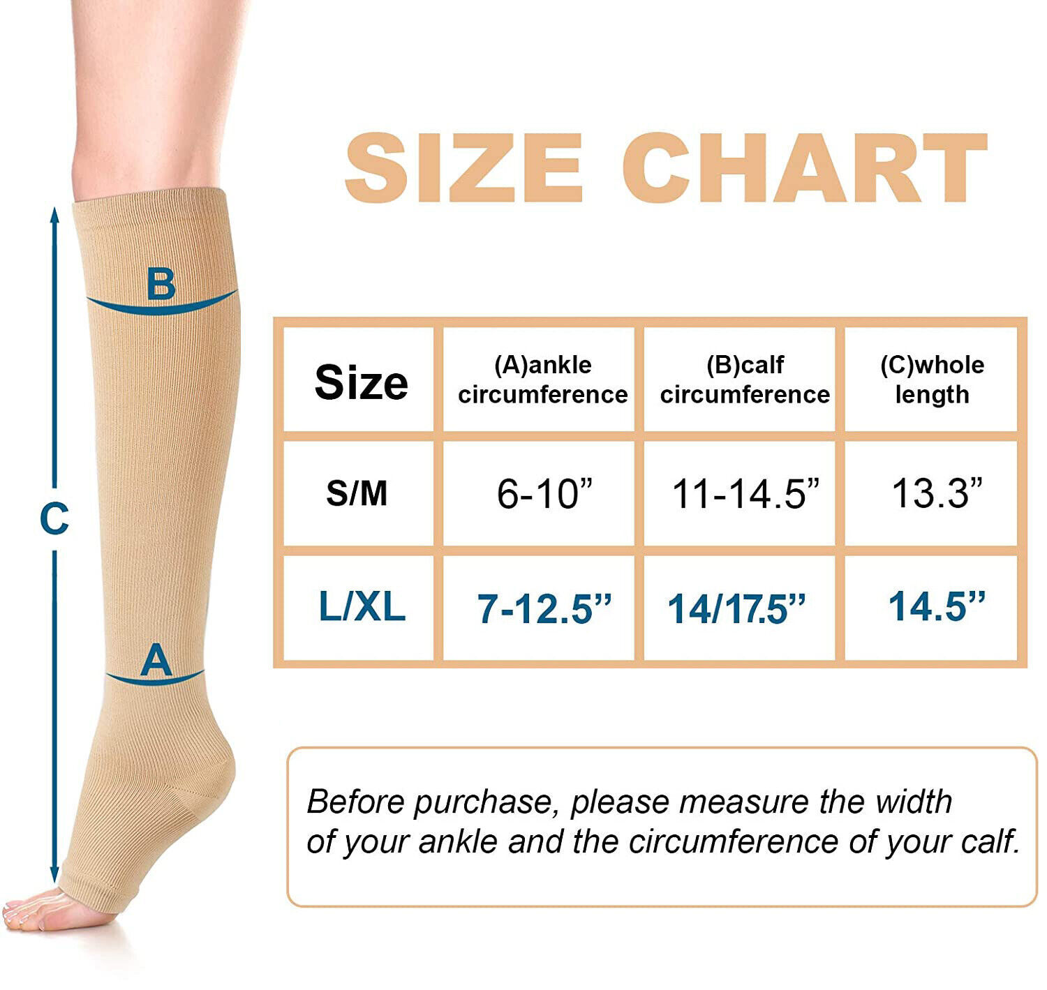 Alignment Socks Massage Open Toe 20-30mmHG Stocking Health Care Yoga Gym Foot