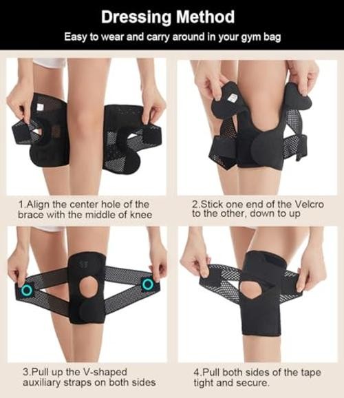 SUJAYU Knee Brace for Women Men Knee Braces for Knee Pain, X-Large Black