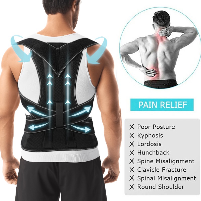 Posture Corrector Back Support Shoulder Brace Belt Men Women Straightening Strap