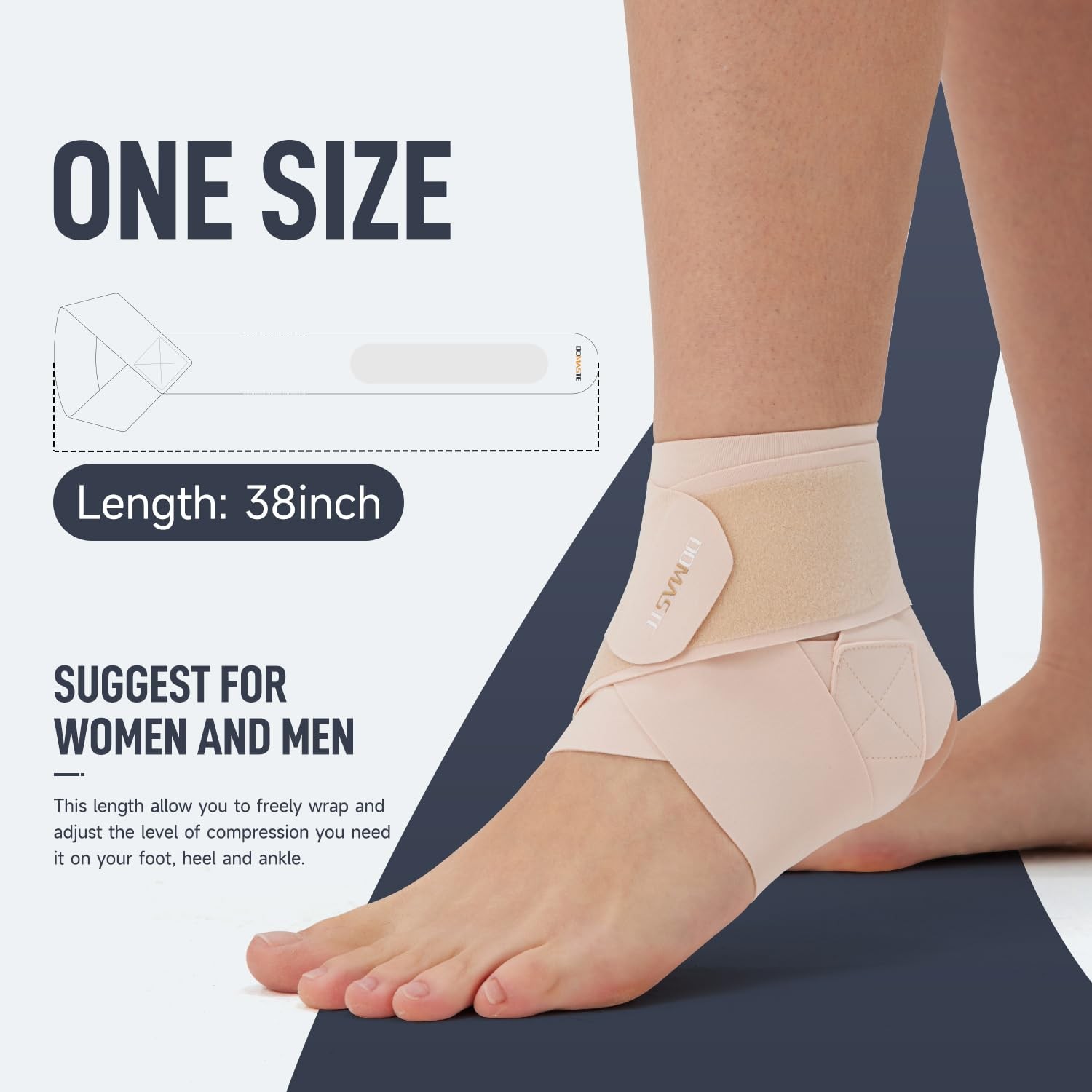 Ultra Thin Ankle Wraps Brace for Men ＆ Women, 2 Pack, Misty Rose