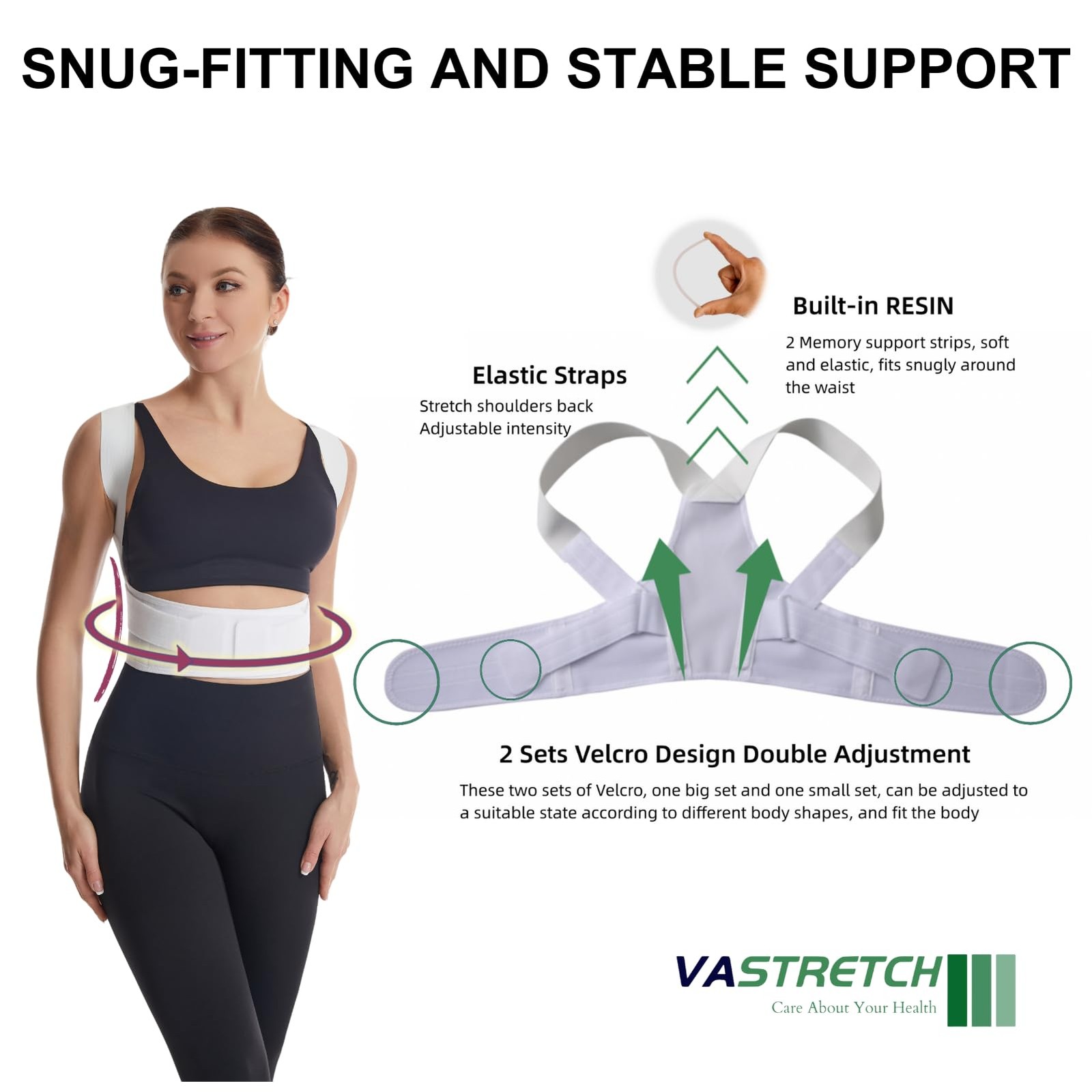 Posture Corrector for Women,Upper Back Pain Support,Slim & Adjustable Shoulde…