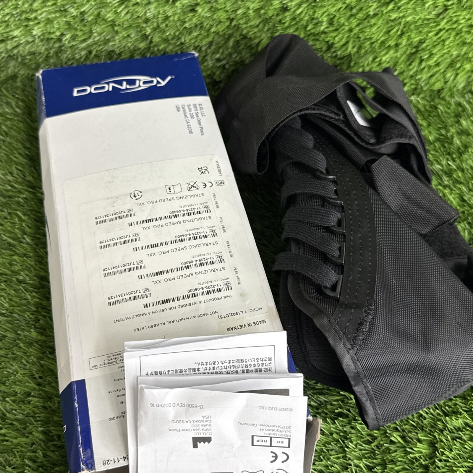 DonJoy Stabilizing Speed Pro Ankle Support Brace, XX-Large, Black *Open Box*