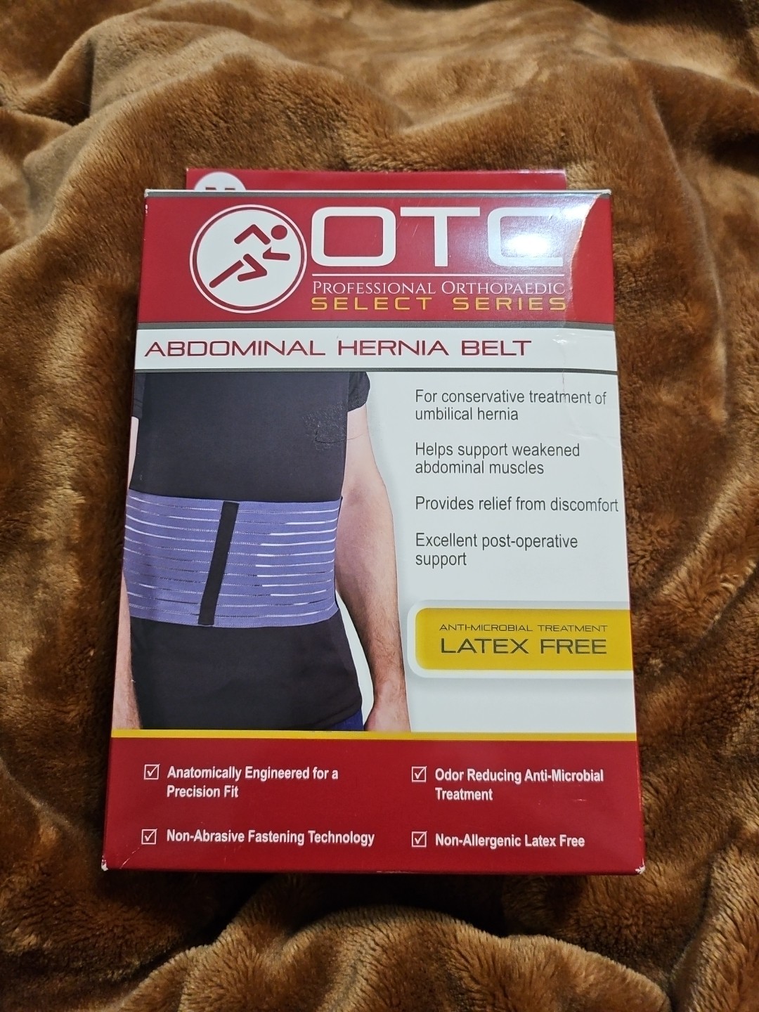 OTC Abdominal Hernia Belt (Gray) Meduim 33″ to 36″ One Belt Made In USA NIB