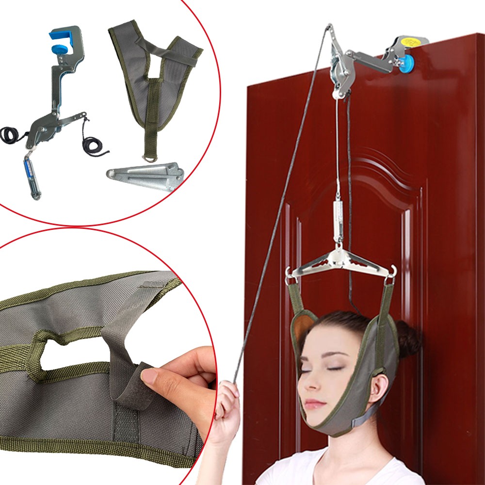 Over Door Neck Traction Device Cervical Pain Relief Stretcher Brace Support