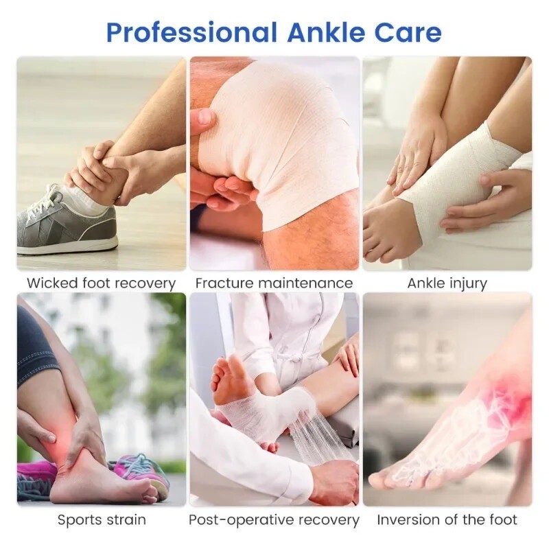 Leg Ankle Knee Brace Protector Joint Pain Relief Adjustable Fixed Support Pads