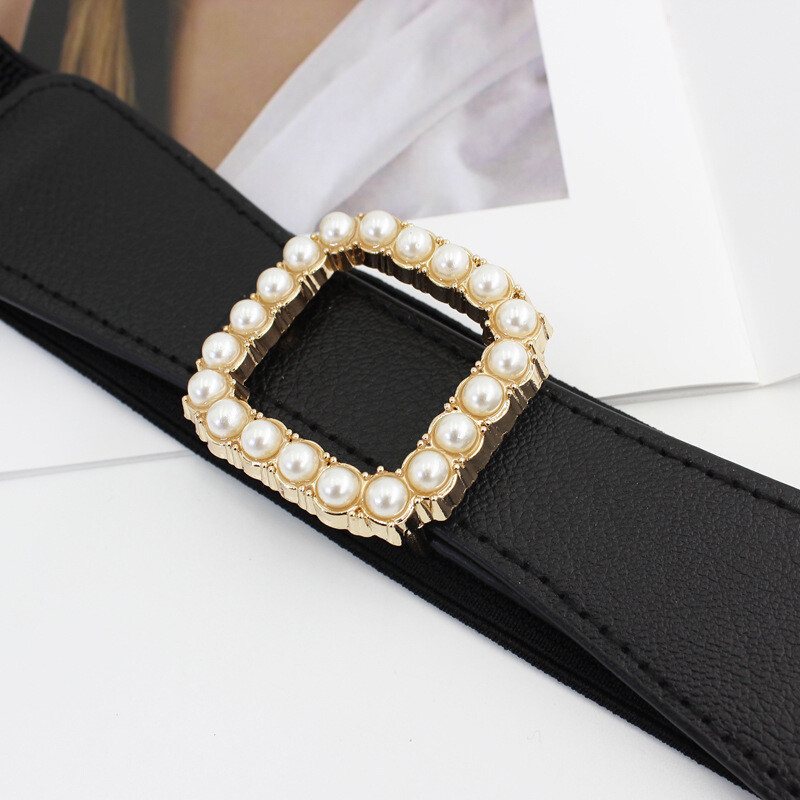 Fashion Elastic Waistband Wide Waist Stretch Belt For Women Dress Coat B~;z
