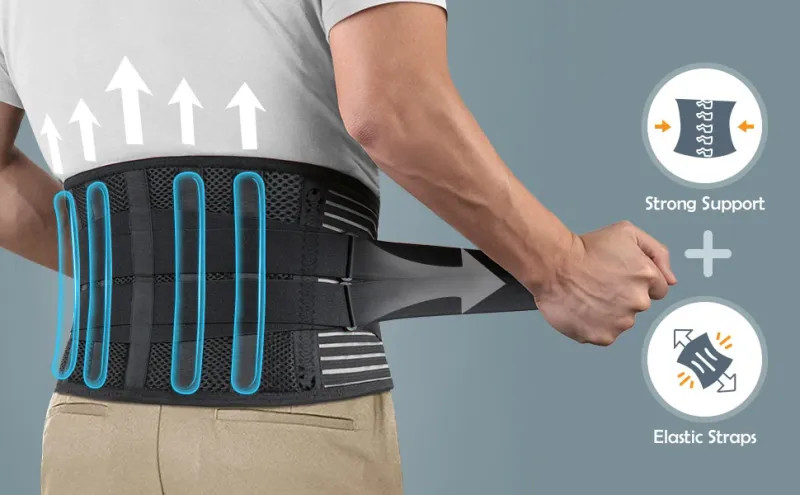 Adjustable Lower Back Brace Lumbar Support Waist Belt for Men & Women