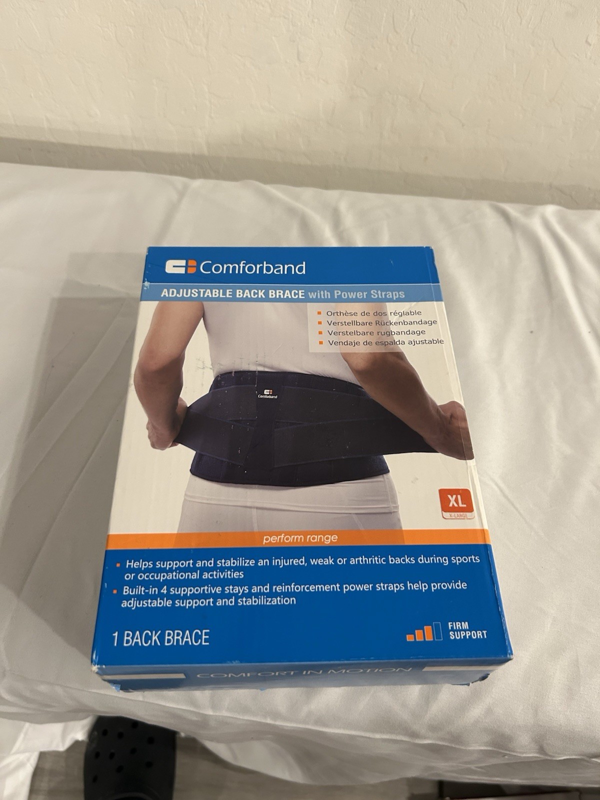 Comforband Adjustable Back Support Brace Size Small/Medium for Men and Women