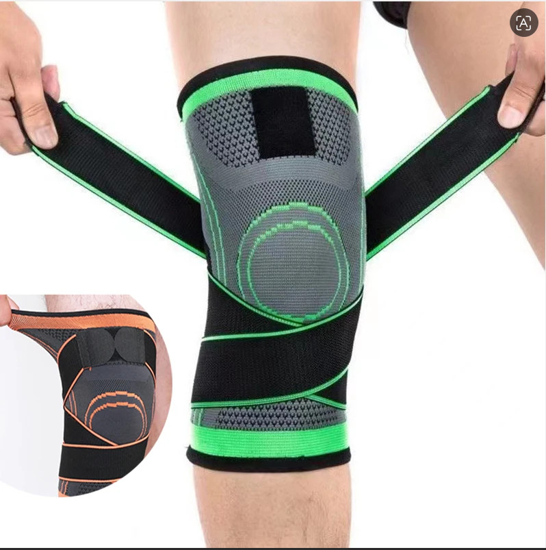 NEW 1PC Sports Kneepad Men Pressurized Elastic Knee Pads Support Fitness Gear Ba