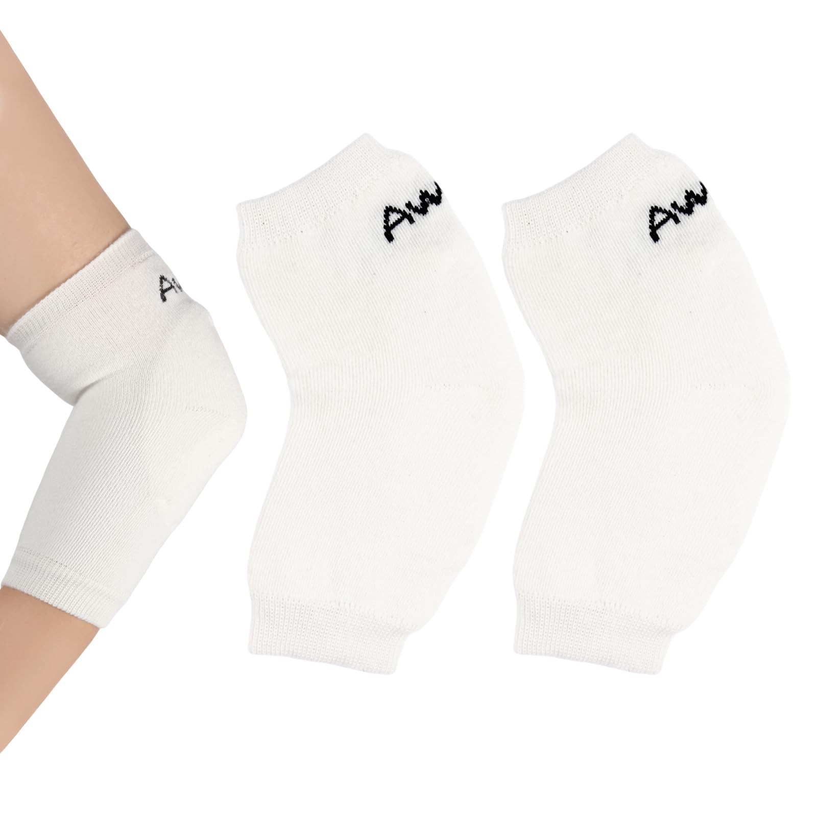 Heel And Elbow Protectors (One Pair) with Foam Pads, Lightweight Knit Elbows …