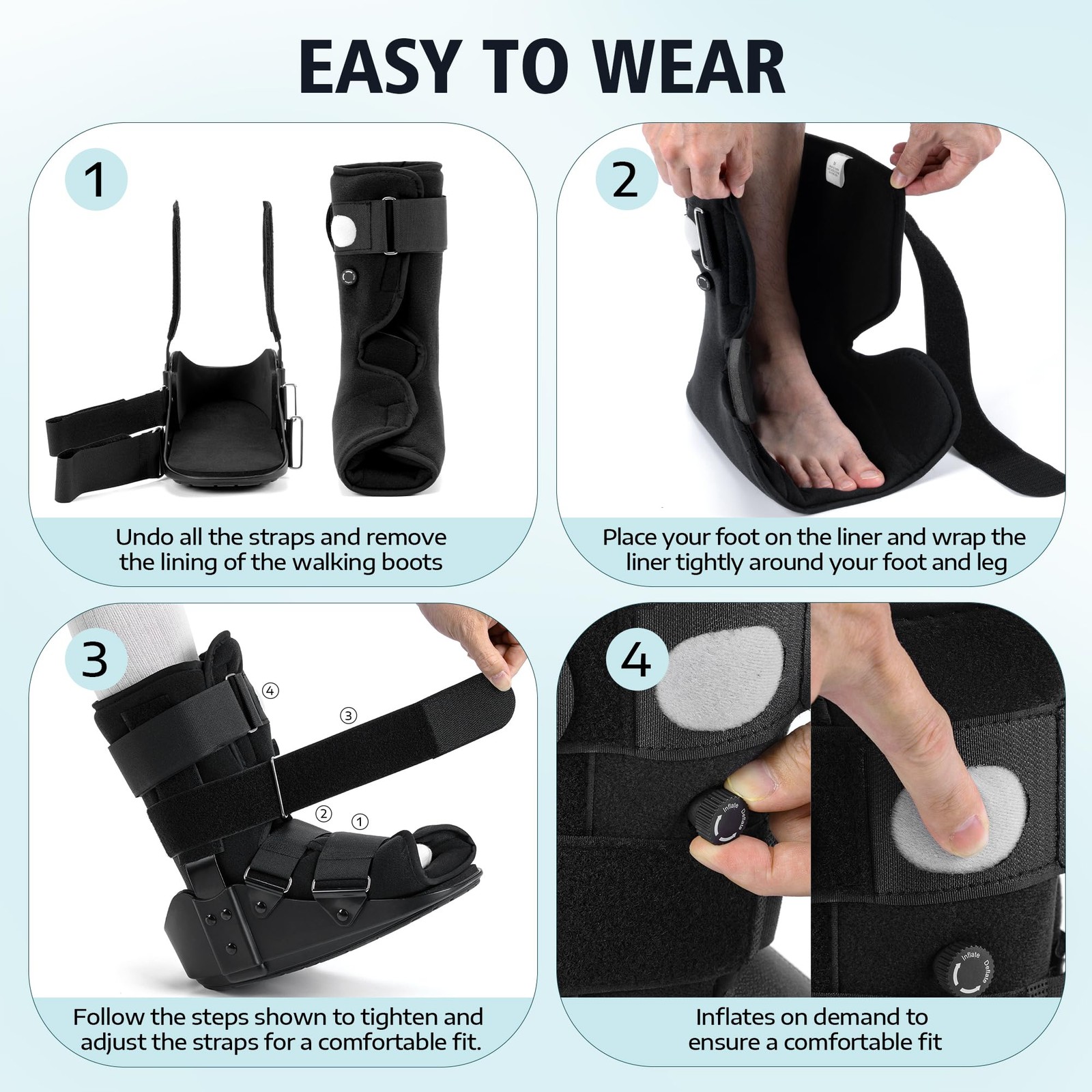 Medibot Advanced Walking Boot for Ankle Injuries Fractures Adjustable Air Sp…