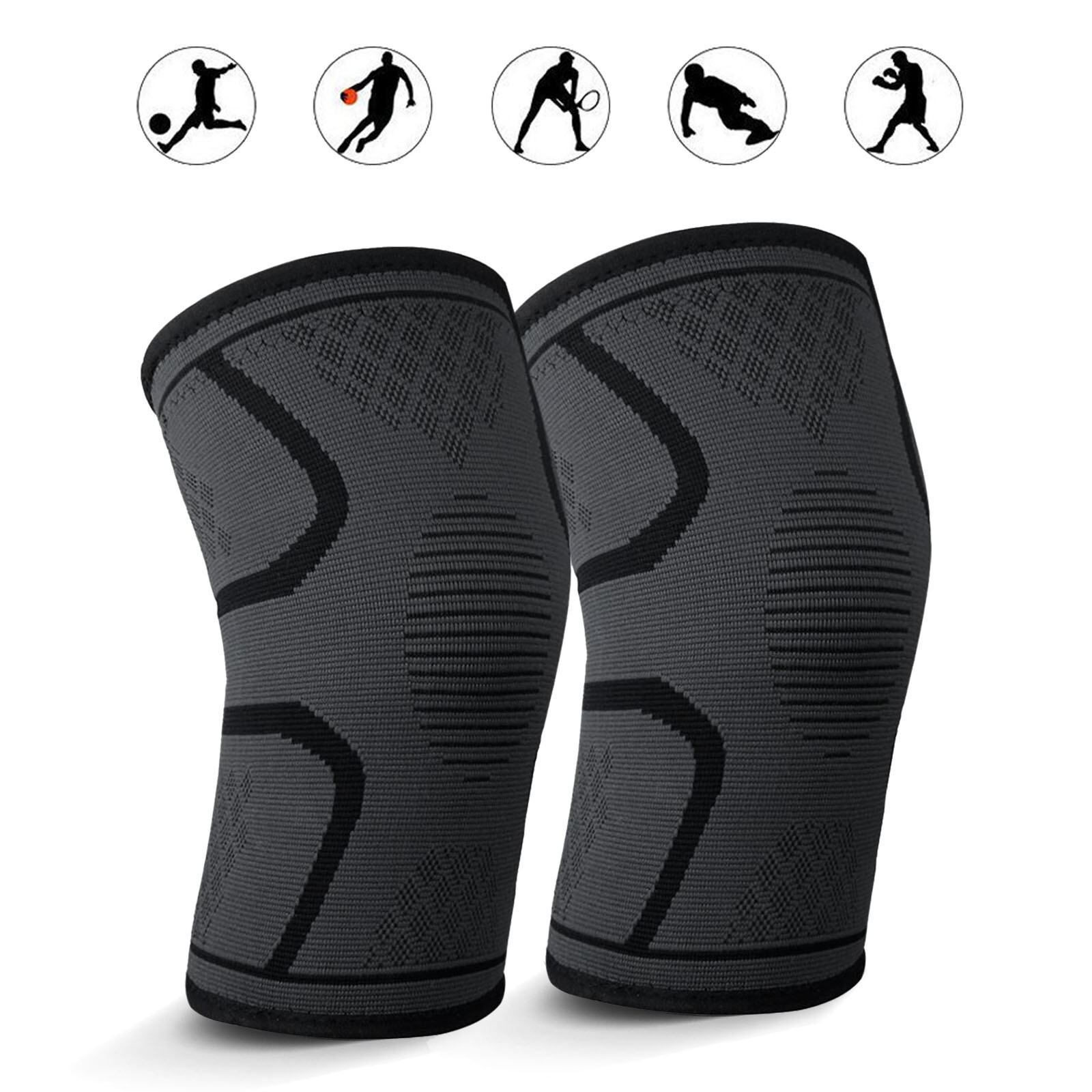 High Stretch Knee Braces Sleeves for Knee Pain Women & Men All-Day Use (XL)