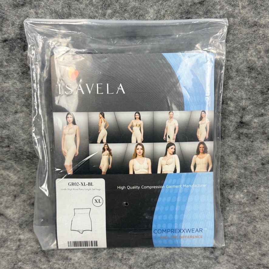 Isavela Stage 2 Compression Girdle XL High Waist Post Surgery Faja Black