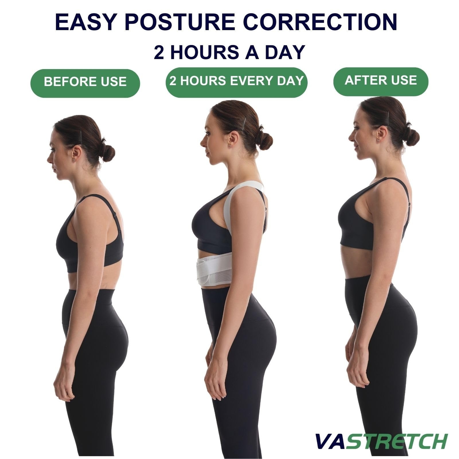 Posture Corrector for Women,Upper Back Pain Support,Slim & Adjustable Shoulde…