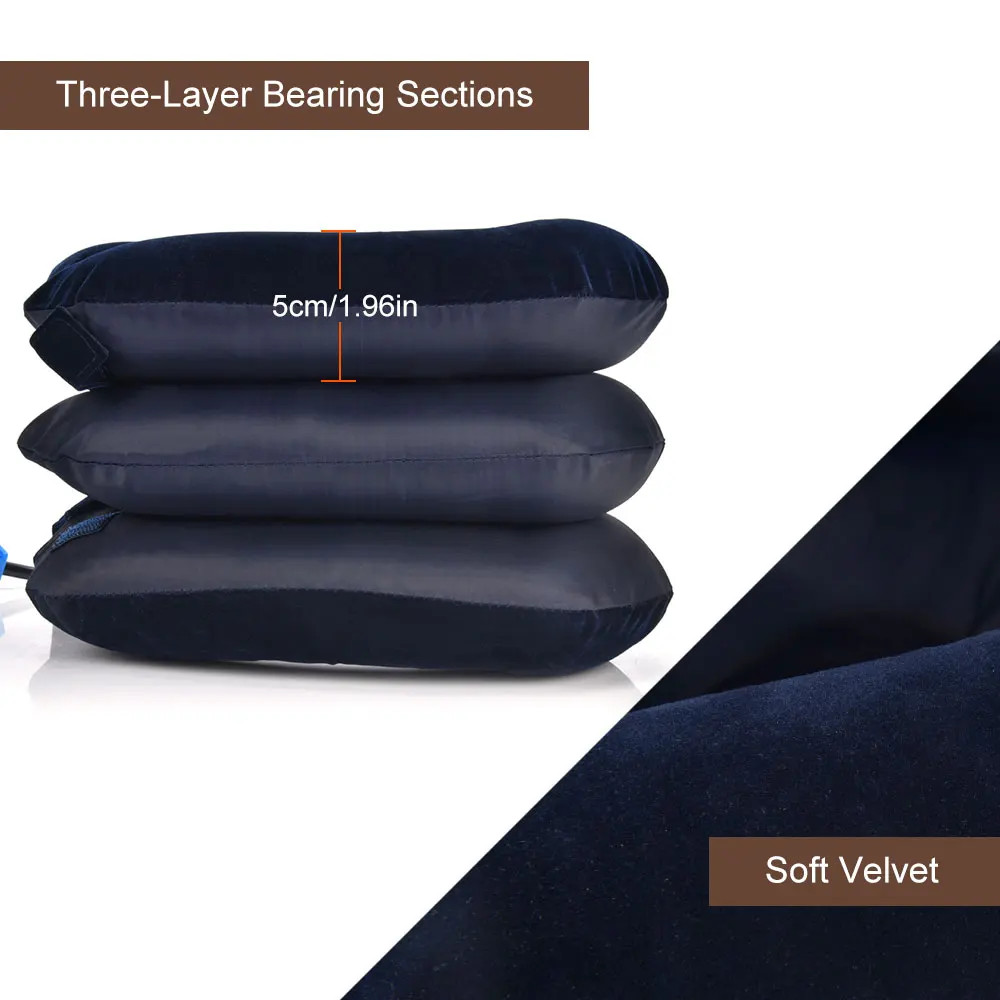 Inflatable Neck Pillow Cervical Traction Device Brace for Pain Relief