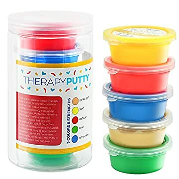 Playlearn Therapy Putty – 5 Strengths – Stress Putty for Kids and Adults – Extra