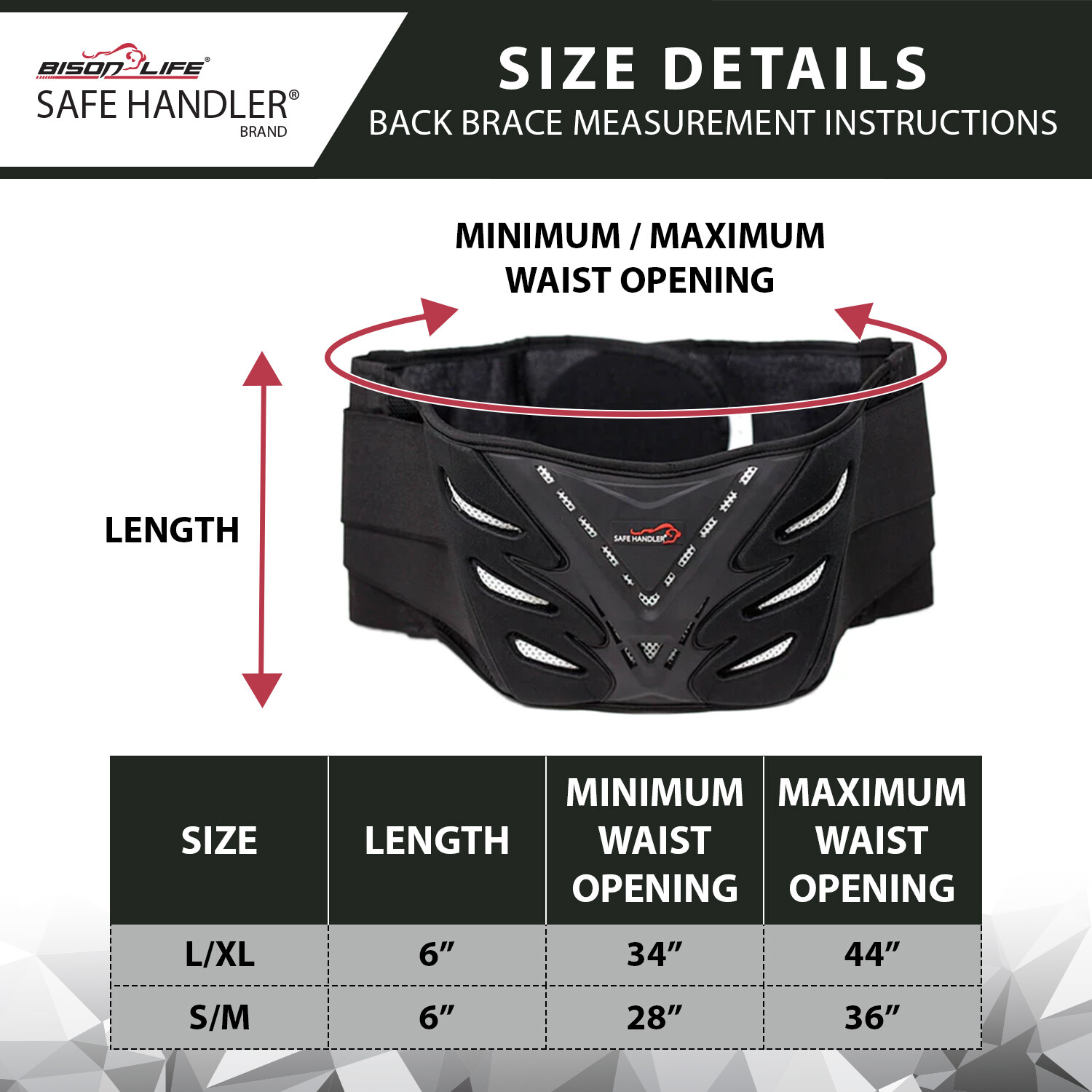 Advanced Honeycomb Technology Back Brace, Black (Pack of 1)