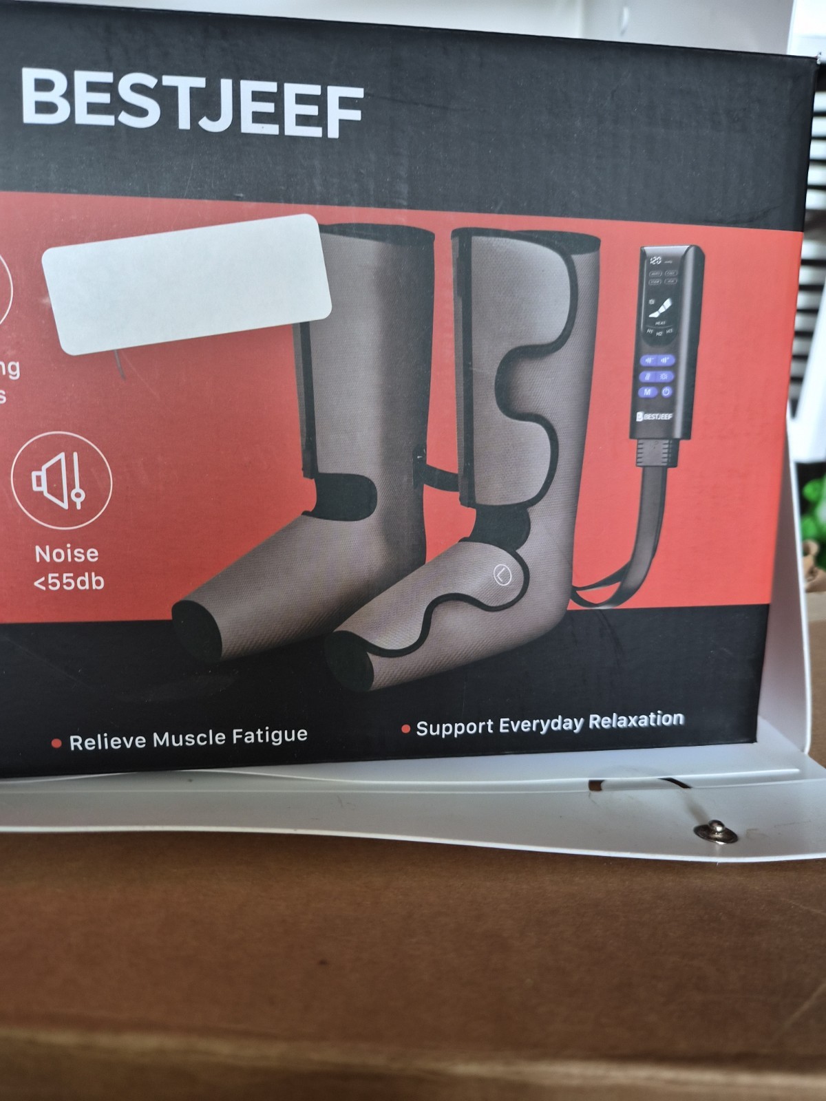 BESTJEEF Air Compression Leg Massager with Heat : Foot and Calf Massager