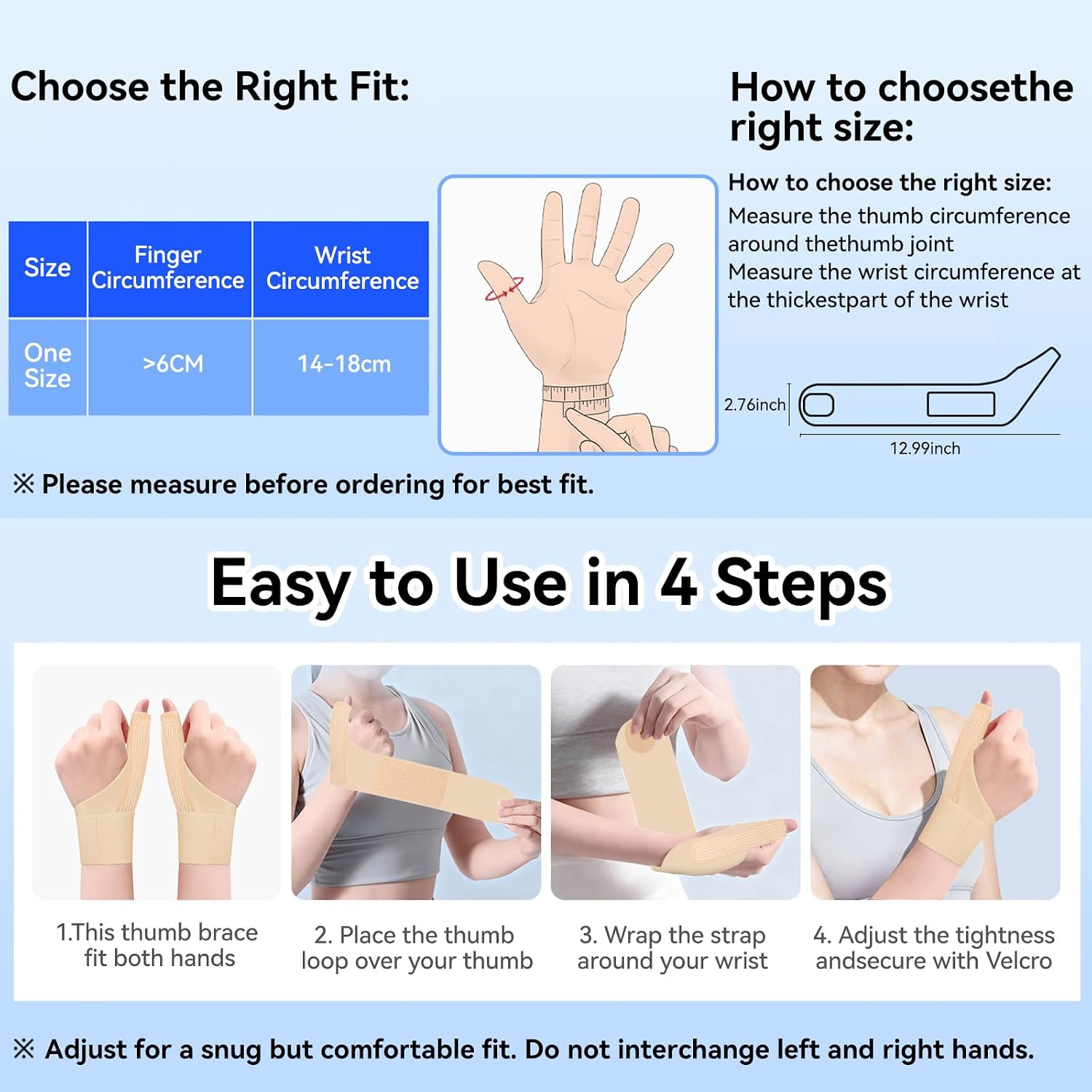 Wrist Thumb Brace Mommy Compression Stabilizer Waterproof Thumb Spica Splint …