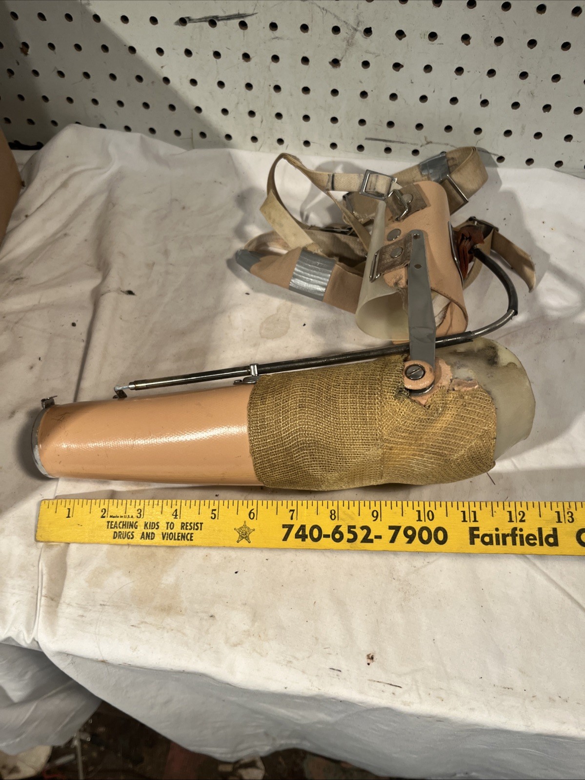 Vintage Prosthetic Arm Adult Arm With Harness Steam Punk Oddity Prop #2
