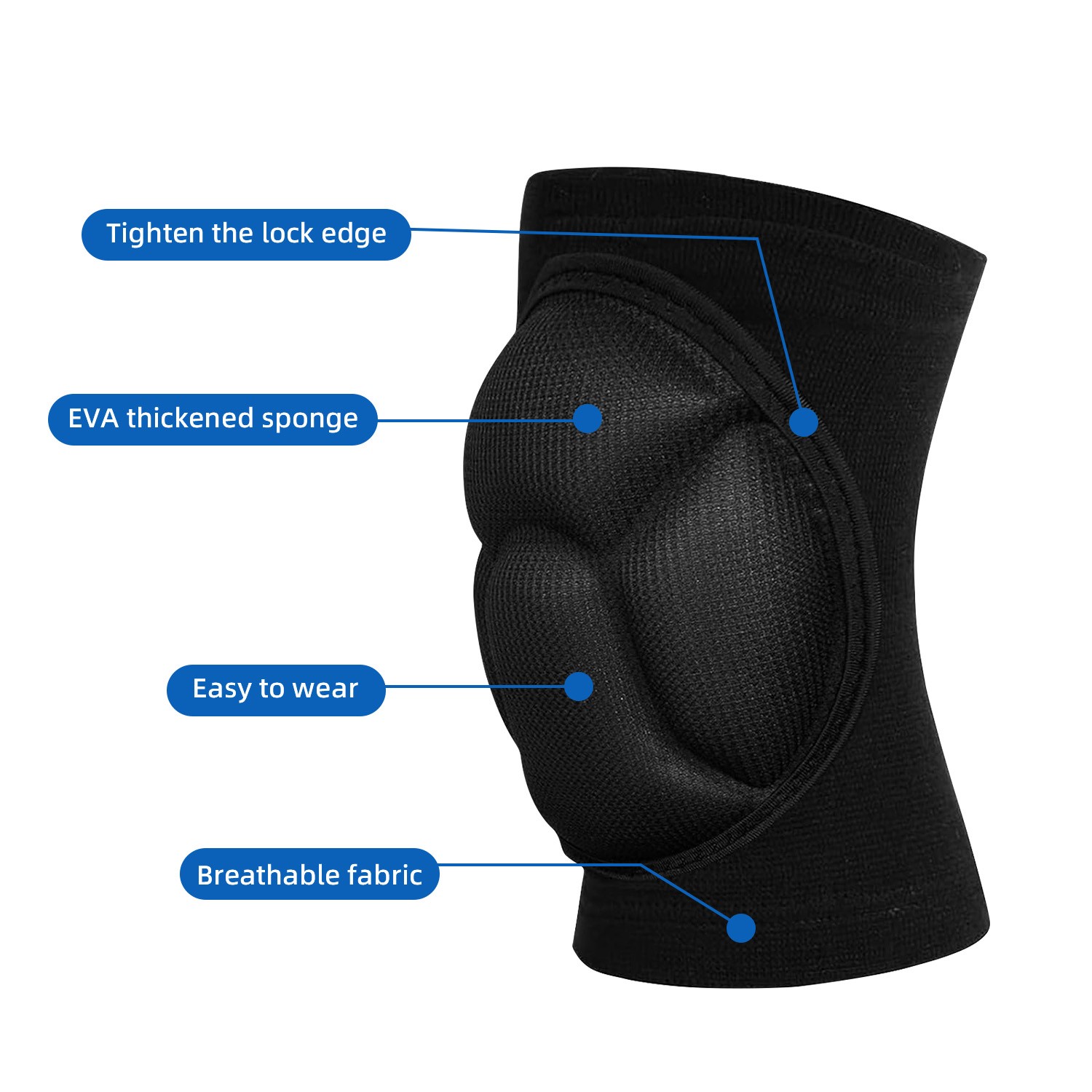Durable Knee Pads 1Pair – Leg Protector for Sports Construction & Flooring | USA
