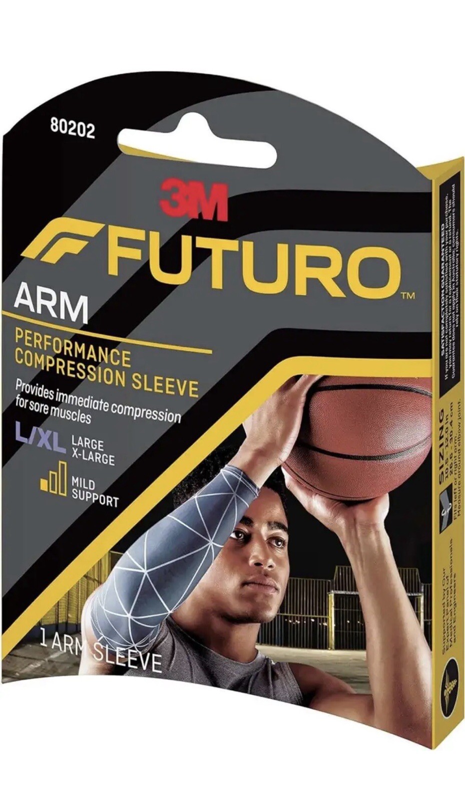 Futuro Sport Performance Compression Arm Sleeve, Large/X-Large