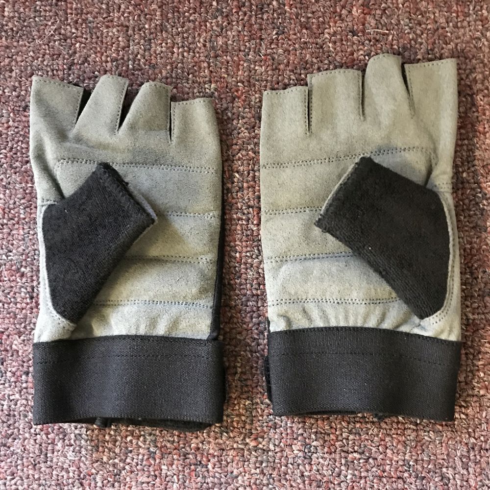Blue Gel Fingerless Driving Weight Training Cycling Wheelchair Gloves X-Large