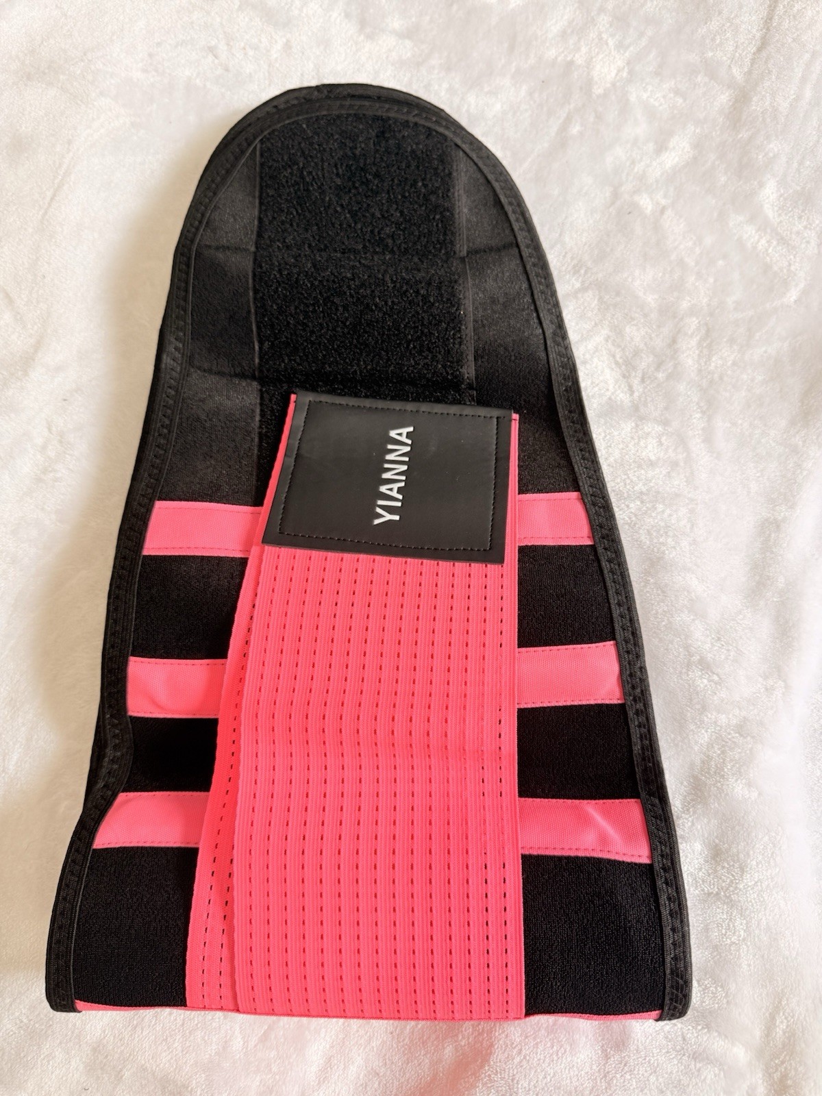 YIANNA Back Brace Support Belt Size S Black/Pink Model 8002-Rose