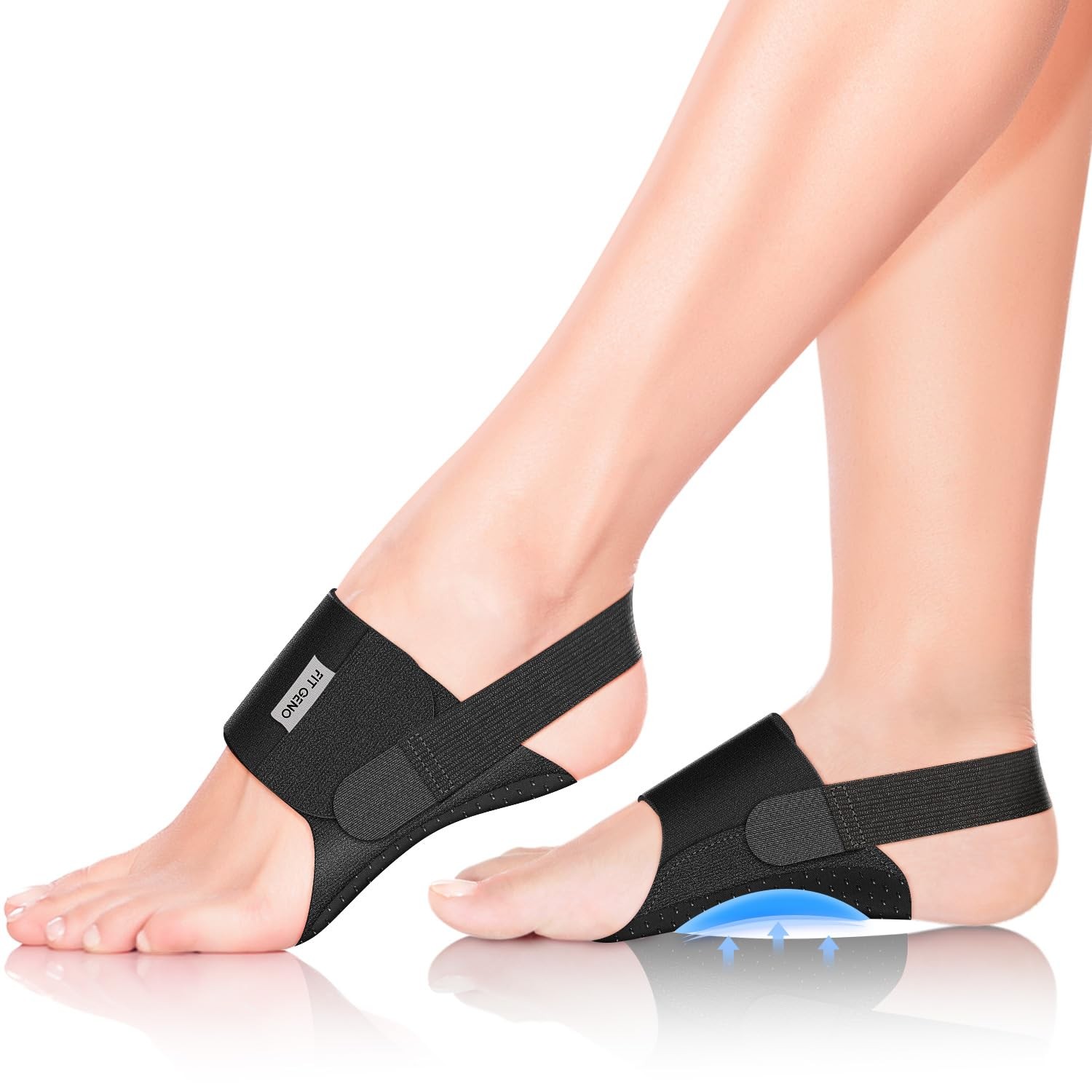 Fit Geno Arch Support Braces for Plantar Fasciitis Relief – Adjustable Compre…