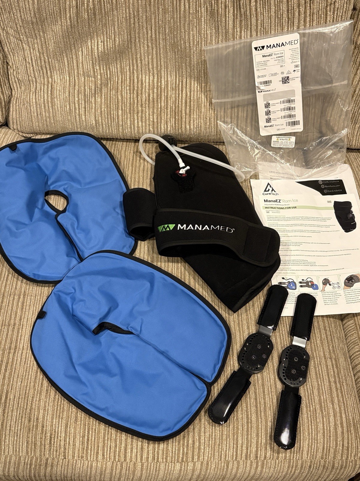 ManaEZ Rom Ice EZR001 MANAMED Adjustable Universal ROM Knee Brace
