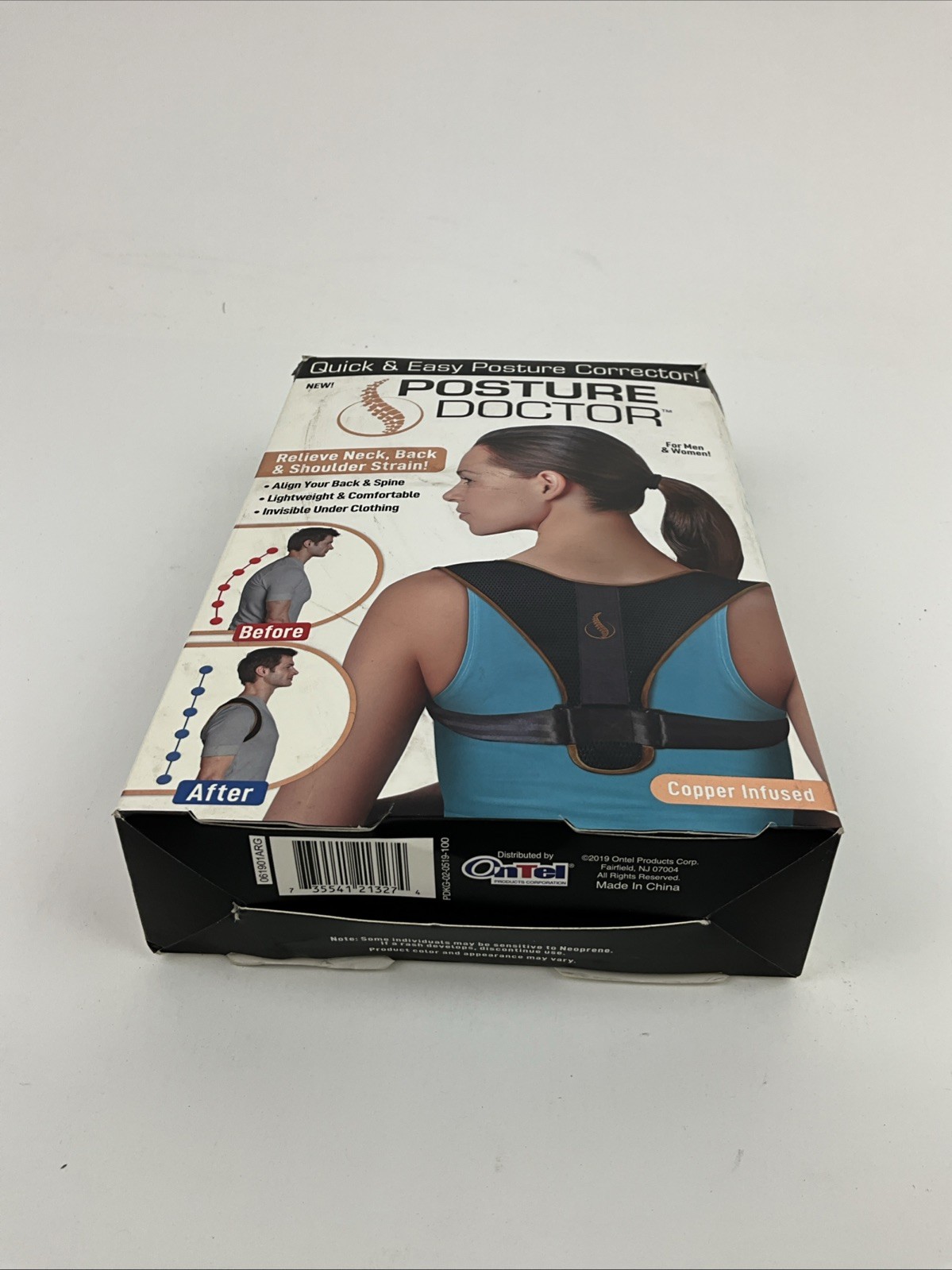 Ontel Posture Doctor Quick & Easy Posture Corrector For Men & Women – Black