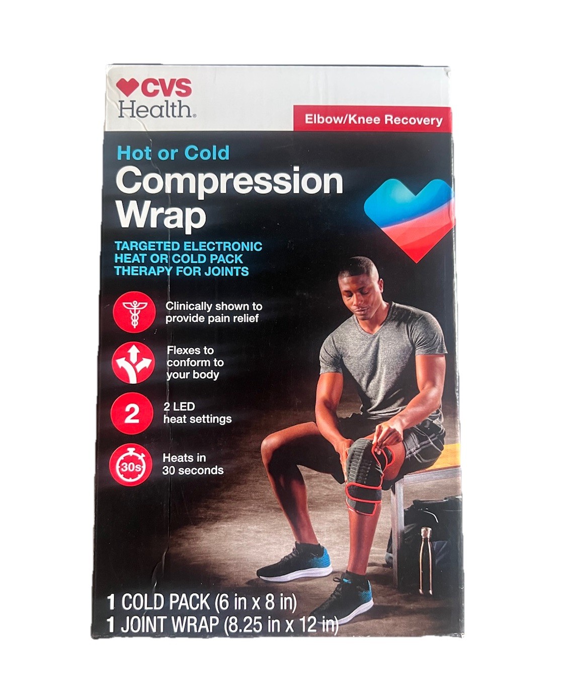 CVS Health Hot or Cold Compression Wrap w Targeted Electronic Heat or Cold Pack