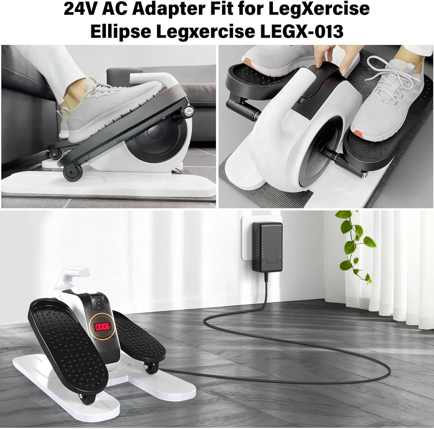 24V Leg Exerciser Charger Replacement Fit for Legxercise Ellipse Motorized Leg