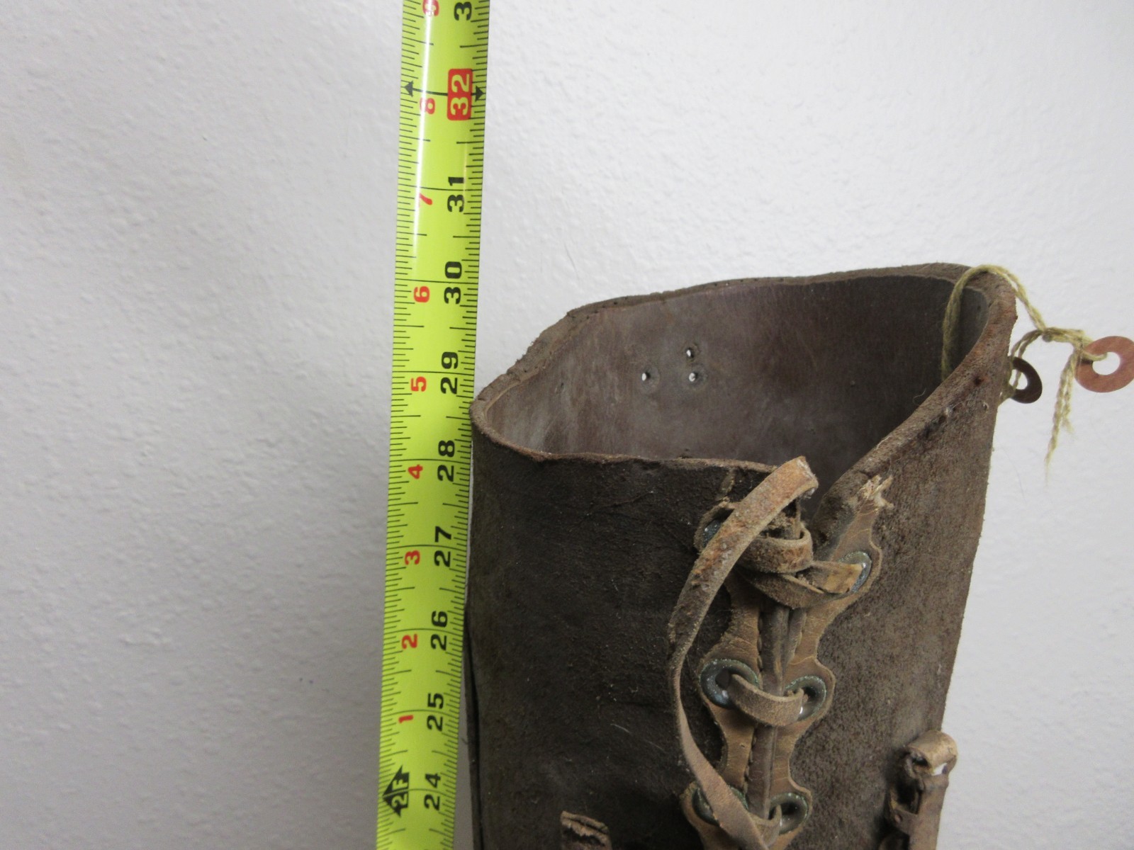 Vintage Adult Prosthetic Left Leg Made of Wood & Leather – Old Loggers Leg