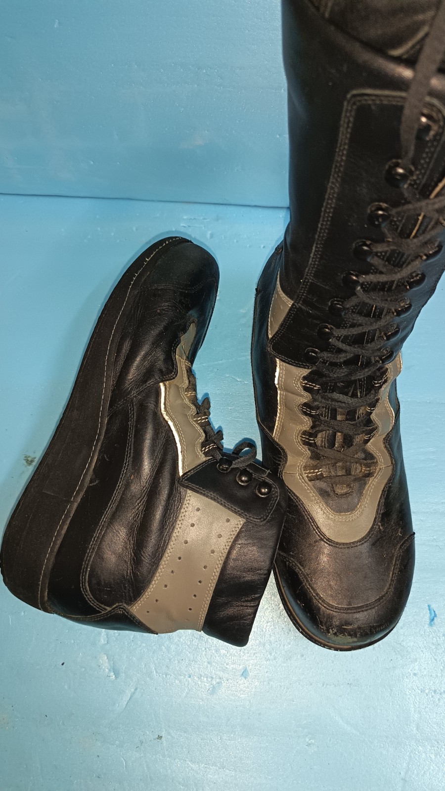 Herzer German Custom Orthopedic Boot Black Leather Vibram Sole Amputee High R