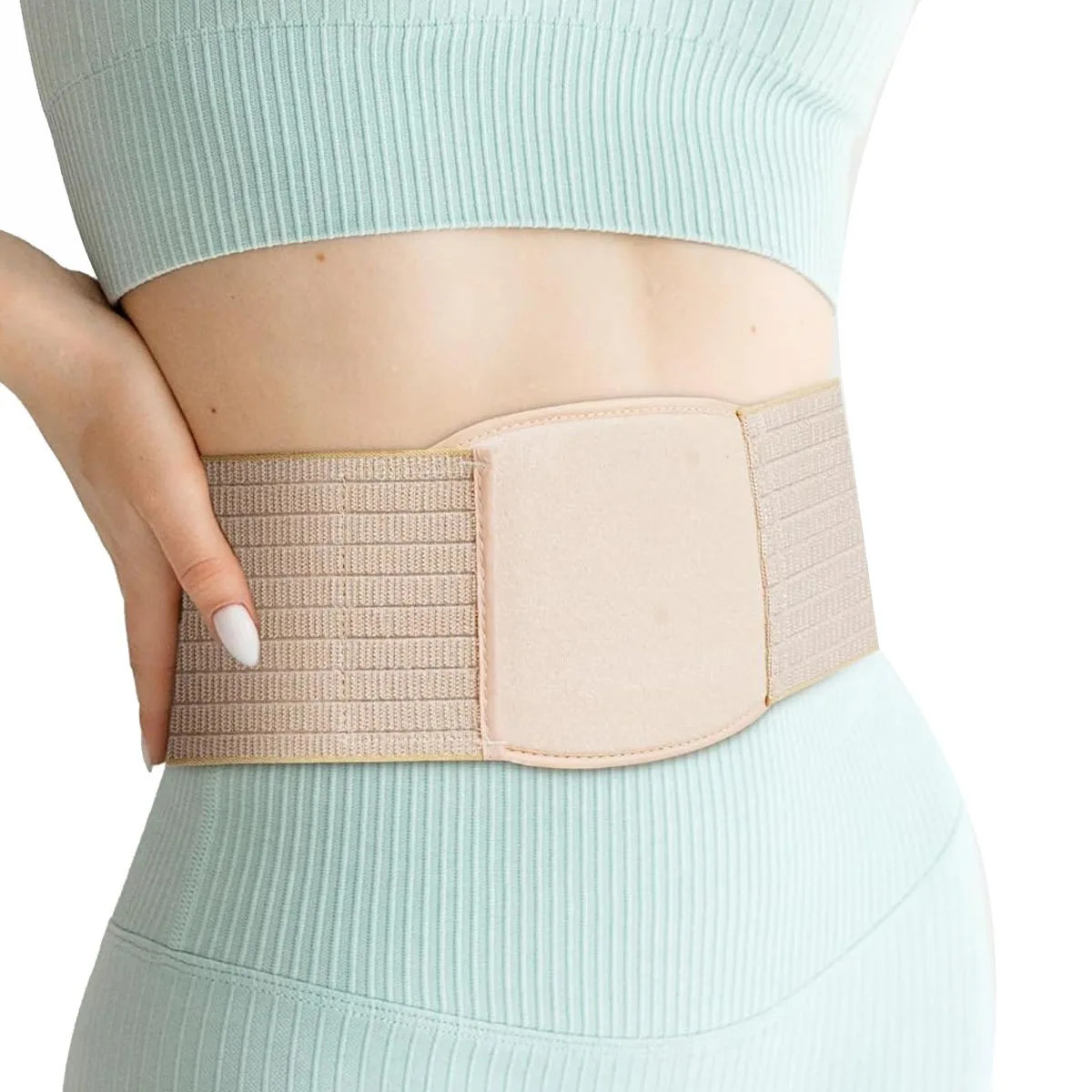 Umbilical Hernia Belt,Abdominal Support Binder with Compression Pad,For Navel Ve