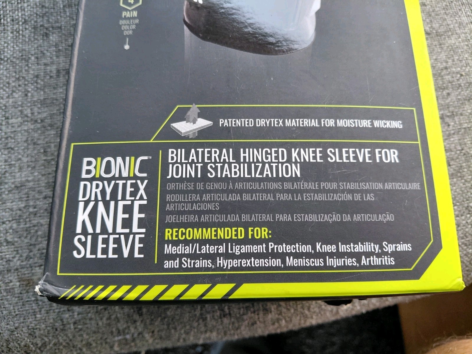 Donjoy Performance Bionic Drytex Hinged Knee Sleeve Joint Stabilizer Medium