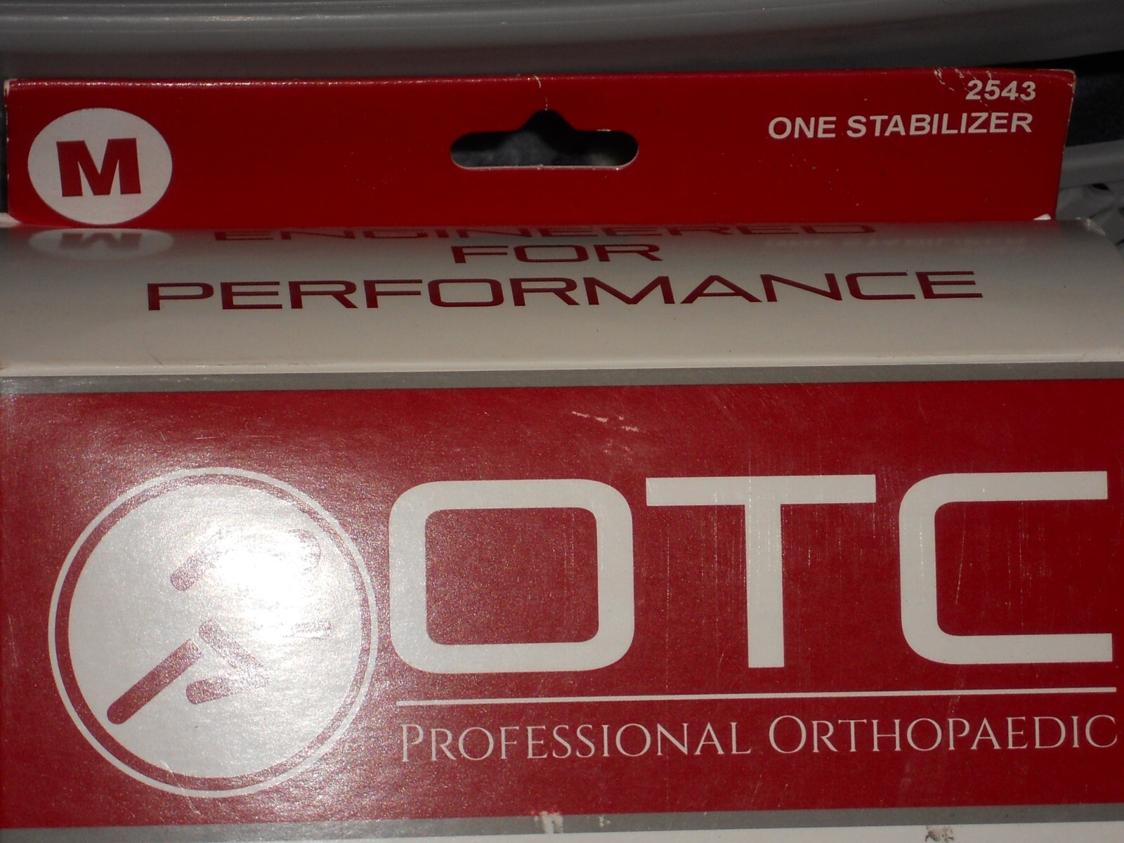 OTC Knee Stabilizer Wrap With Hinged Bars Black Neoprene Size Medium NIB