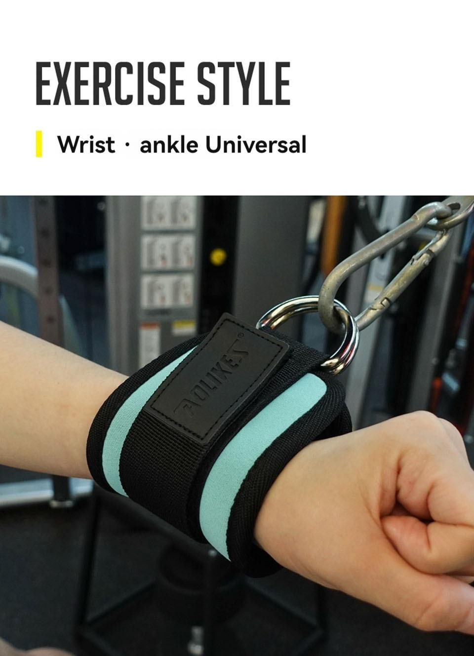 Aolikes Adjustable Padded Ankle Wrist Cuffs Padded Straps D-ring Glute Kickback