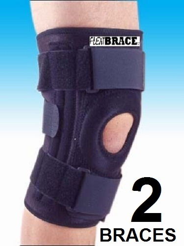 2 Knee Brace Support by Flexibrace Patella Stabilizer Sizes Small to X-Large