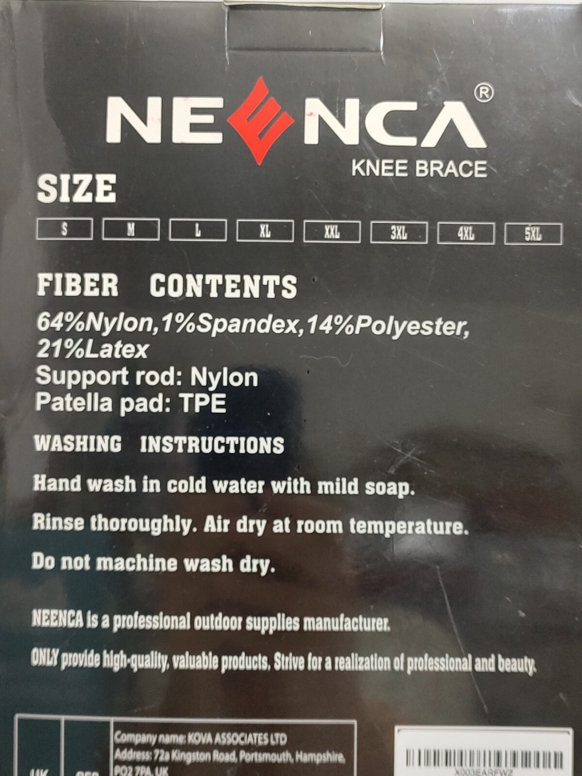 NEENCA Knee Brace Support GRAY XS Sports Life Sealed 10.2-11.8″
