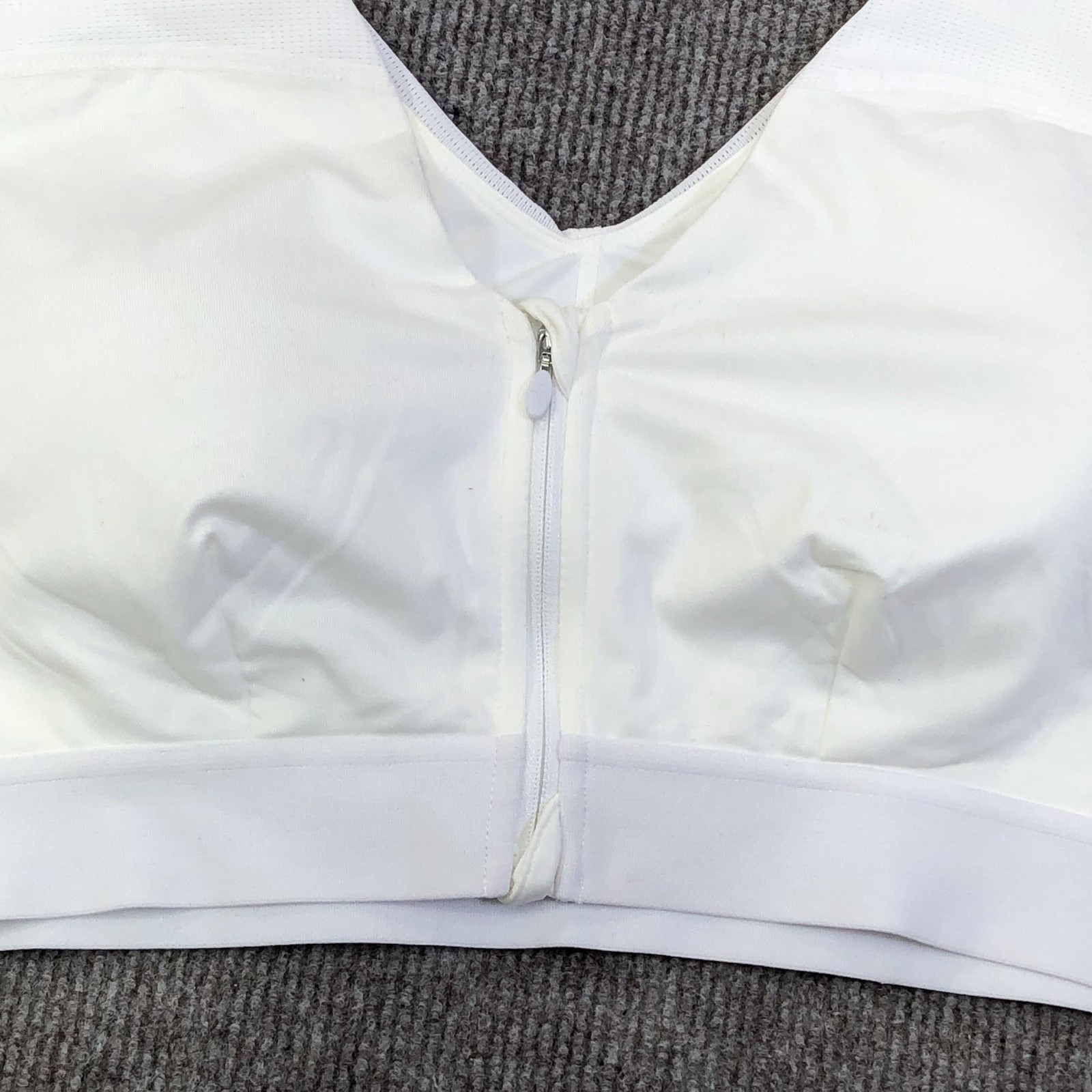 Tommie Copper Shoulder Support Compression Bra Womens XL White Zip Copper Znergy