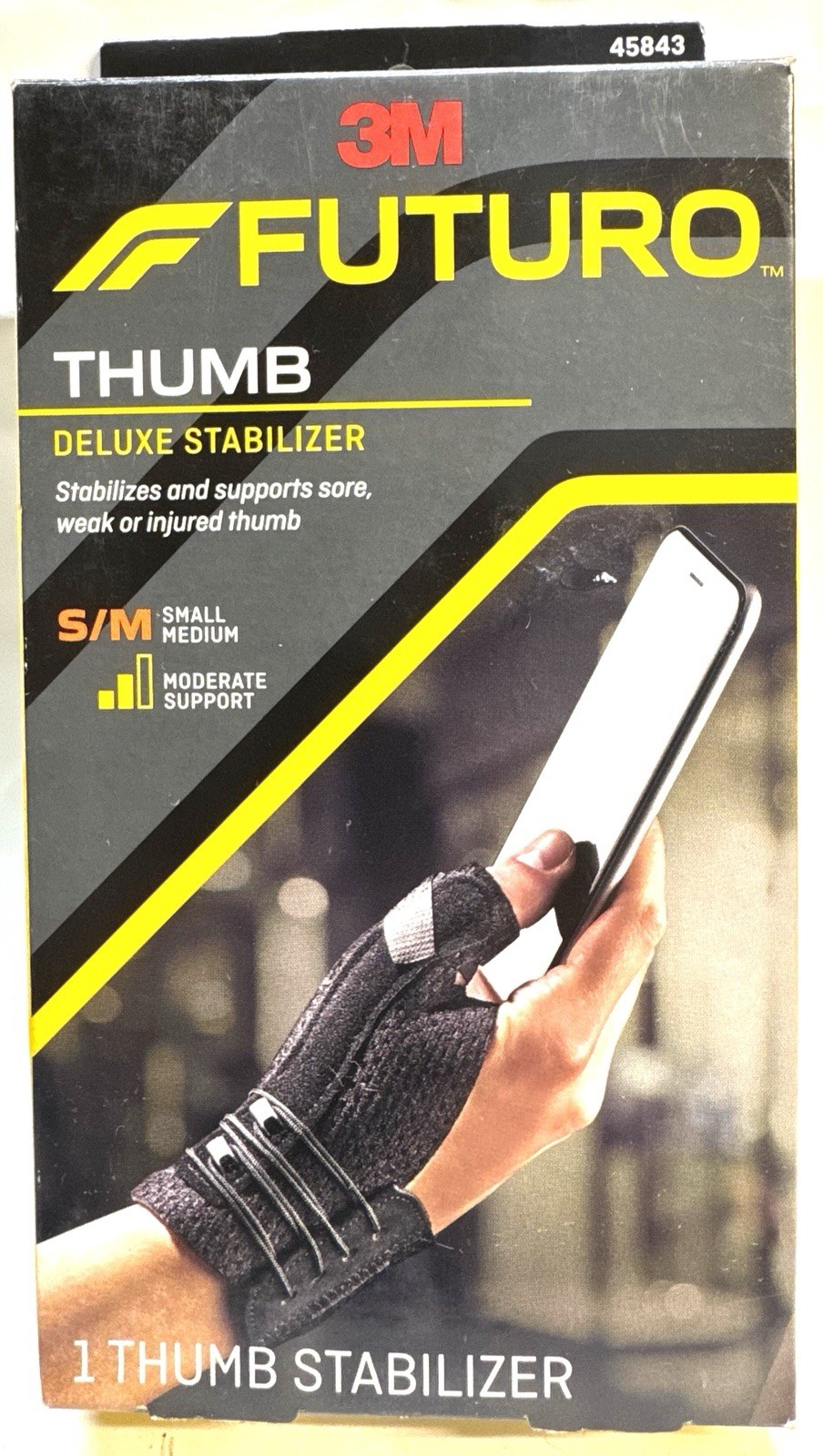 3m futuro thumb deluxe stabilizer small/medium 1 count scuffed box