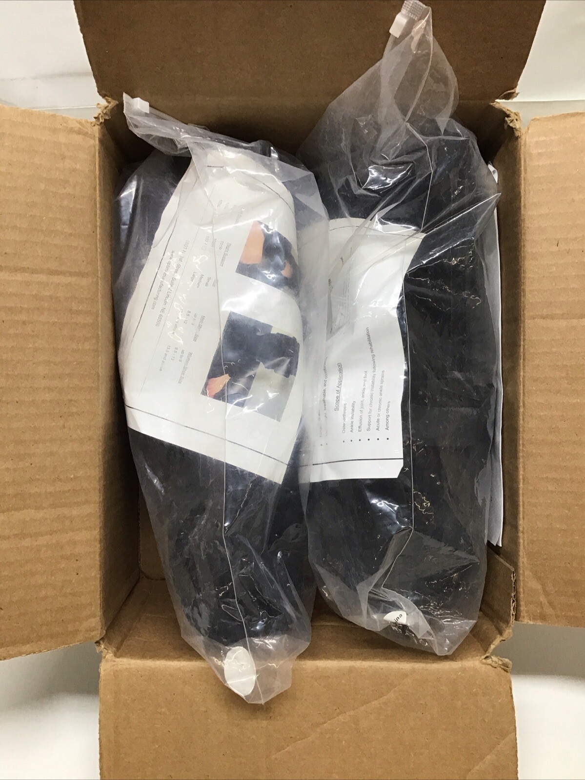 ANKLE BRACE Optima Manufacturing Pair L & R Size Small (S) New In Box OM-71