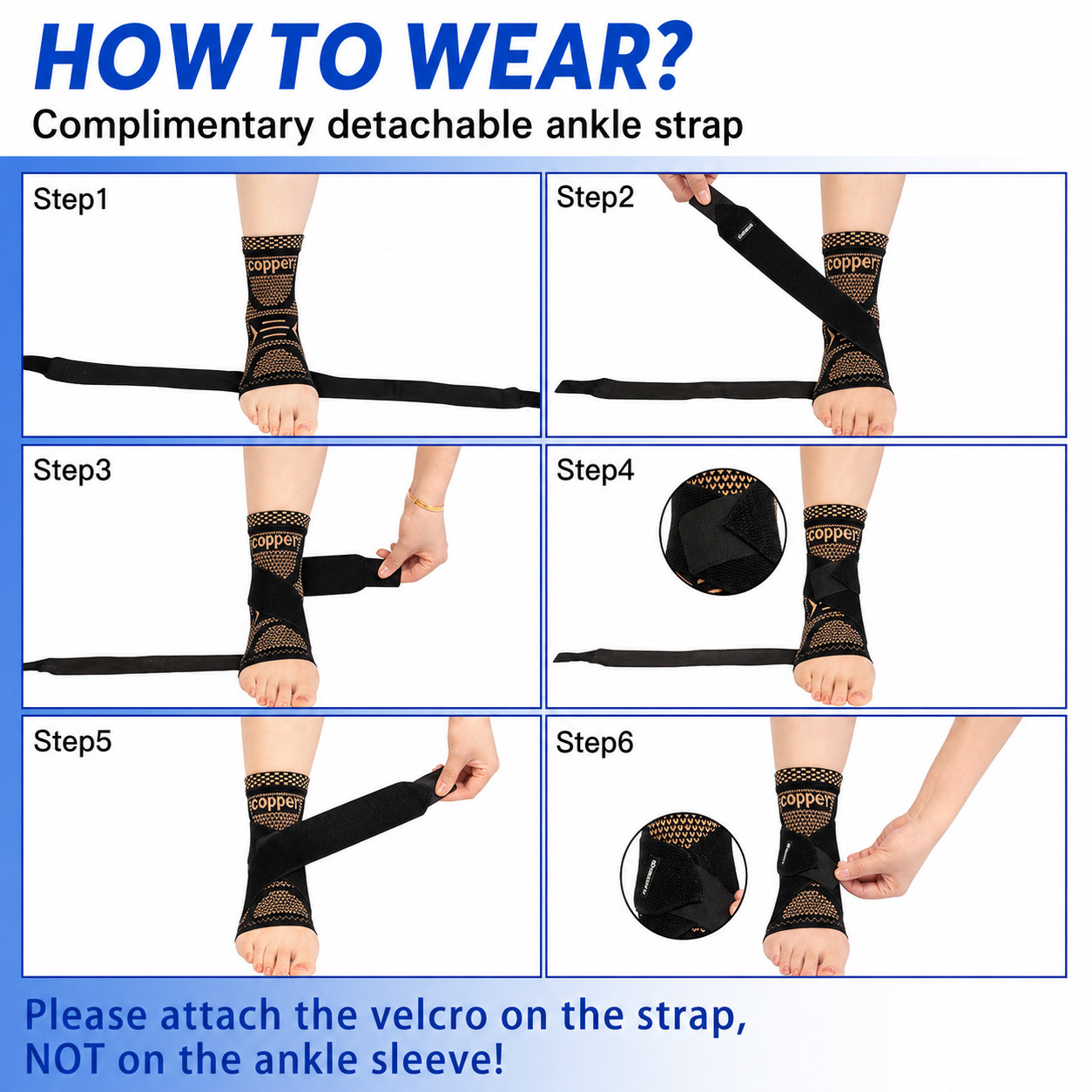 Ankle Support Brace, Adjustable Compression Ankle Braces for Sports, Protection